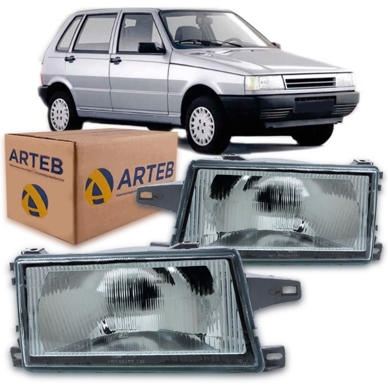 0160155 Farol Original Uno Fiorino 1991 A 2003 Lado Esquerdo