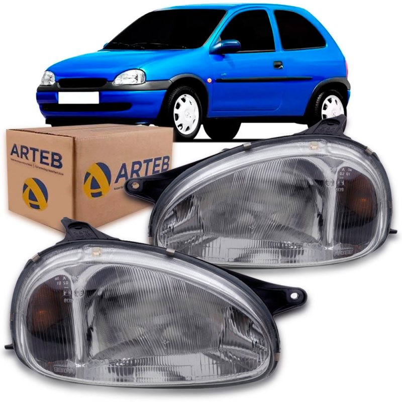 0160179 Farol Original Corsa Hatch Pickup Sedan Wagon 1994 A 1999 Lado Esquerdo