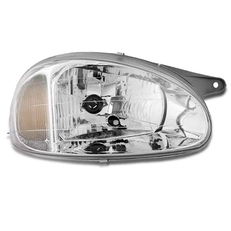 0160379 Farol Original Corsa Classic 2000 A 2010 Lado Esquerdo Cromado Carcaca Cinza