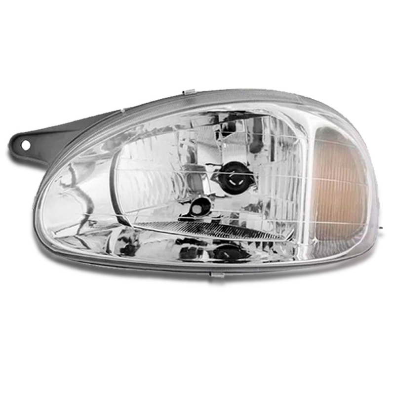 0160379 Farol Original Corsa Classic 2000 A 2010 Lado Esquerdo Cromado Carcaca Cinza