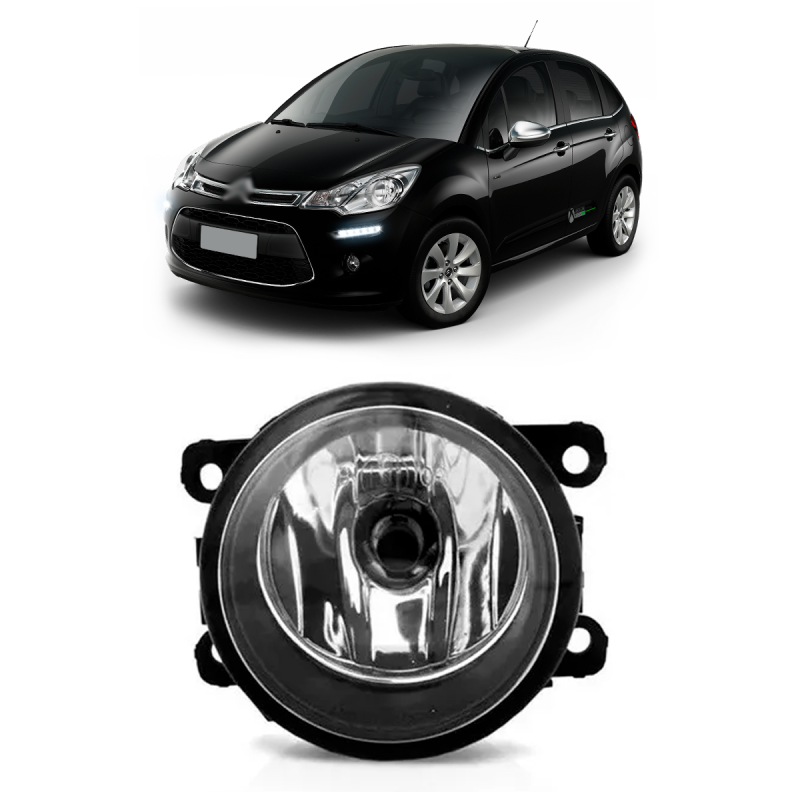 Farol Auxiliar De Milha Citroen C3 C4 Peugeot 207 307 Renault Logan Sandero (c064541)