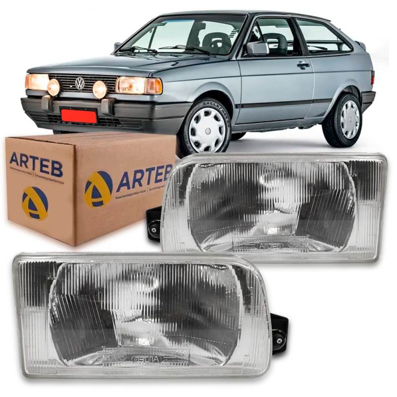 0160143 Farol Original Gol Parati Saveiro Voyage 1991 A 1994 Lado Esquerdo Cromado