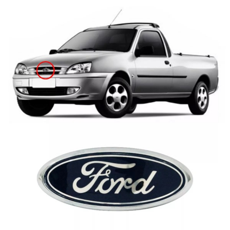 Emblema Ford Da Grade Fiesta Street Courier 2000 A 2010