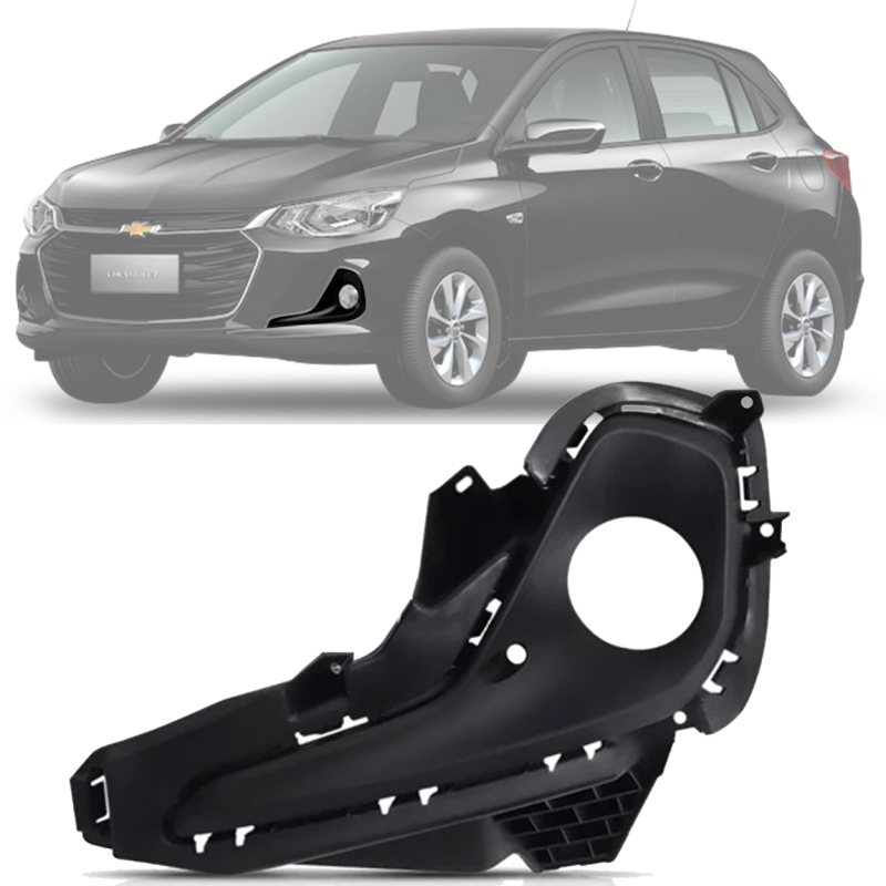 Grade Do Parachoque Original Onix Hatch 2020 A 2022 Lado Esquerdo Com Furo