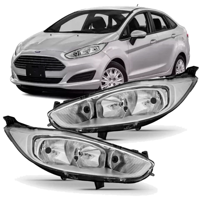 Farol Original New Fiesta Sedan 2013 A 2020 Lado Direito Cromado