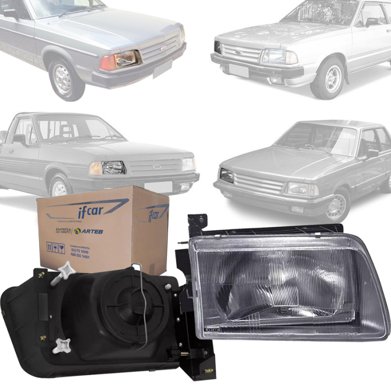 0080004 Farol Original Corcel Ii Del Rey Pampa Belina 1987 A 1992 Lado Direito