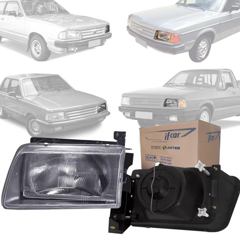 0080003 Farol Original Corcel Ii Del Rey Pampa Belina 1987 A 1992 Lado Esquerdo