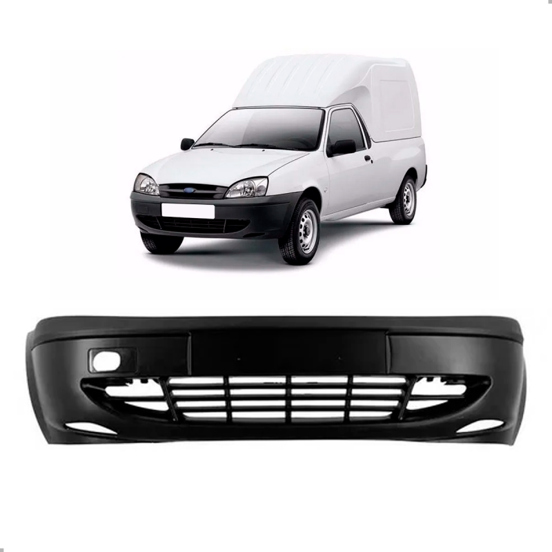 Parachoque Dianteiro Fiesta 2000 A 2002 Courier 2000 A 2010 Preto Texturizado(c27951)