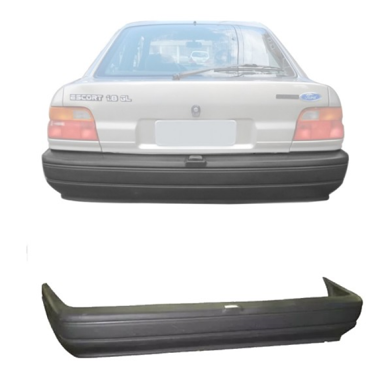 Parachoque Traseiro Escort Europeu 1993 A 1996  Cinza Texturizado Sem Friso