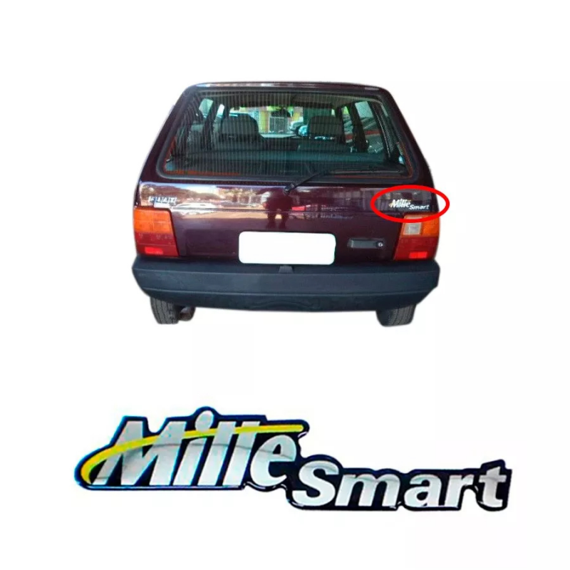 Emblema Mille Smart Tampa Mala Uno 00 01 2002 2003 Resinado