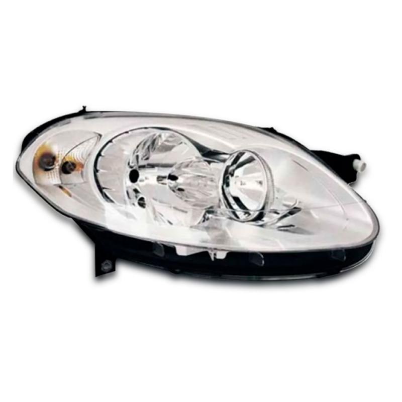 Farol Original Palio Attractive 2012 A 2016 Foco Duplo Cromado Lado Esquerdo