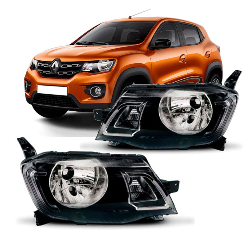 Farol Kwid 2017 A 2021 Lado Direito Friso Preto