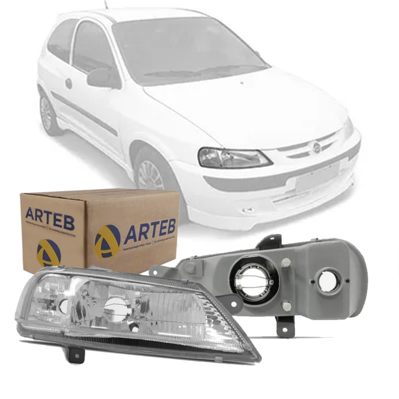 0160392 Farol Original Celta 2000 A 2006 Lado Direito Cromado