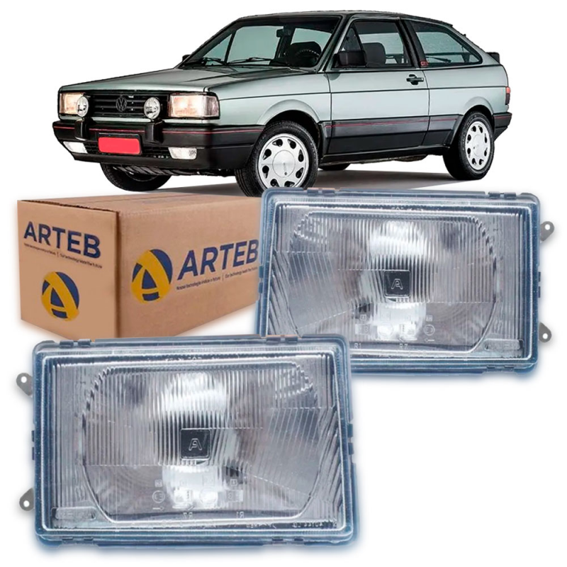 Farol Original Gol Gts Gti Voyage A 1990 Lado Direito