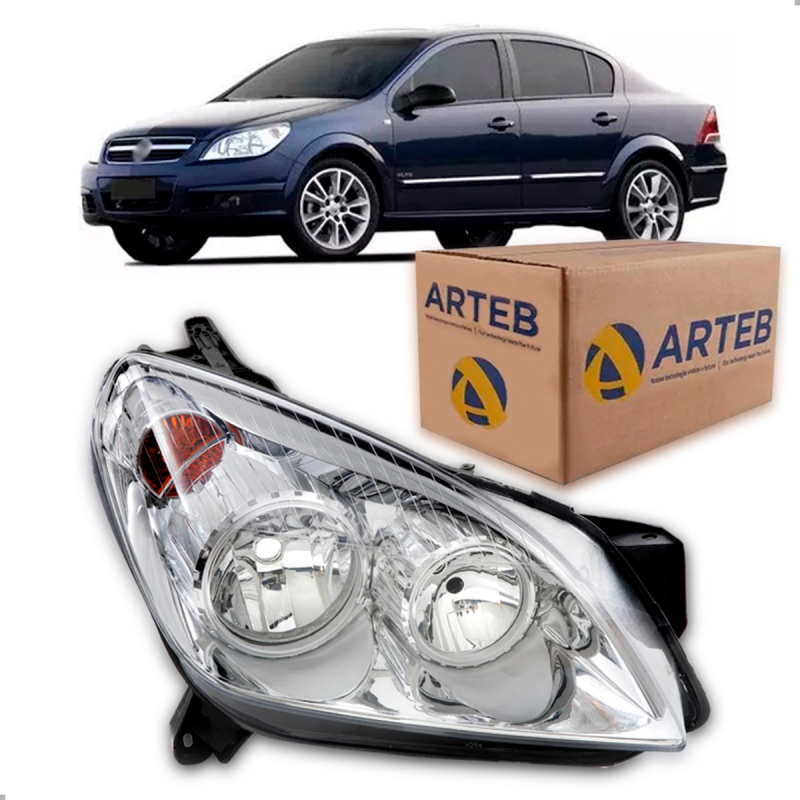 0160650 Farol Original Vectra 2006 A 2008 Lado Direito Cromado