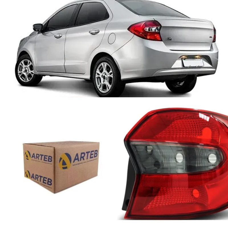 0410202 Lanterna Traseira Original Ka+ Sedan 2015 A 2018 Lado Direito Fume