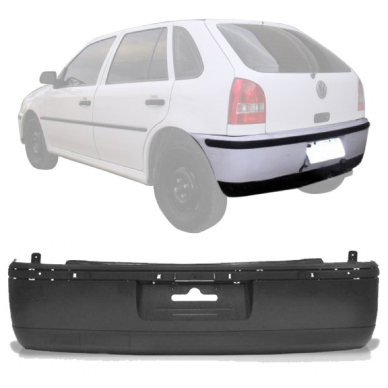 Parachoque Traseiro Gol G3 Fase 1 2000 A 2002 Para Pintura E Preto Textura Sem Friso(c40723)