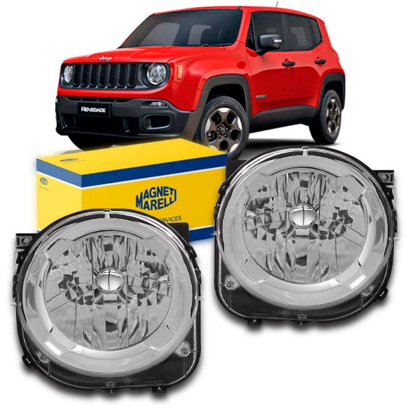 Farol Original Renegade 2015 A 2022 Lado Esquerdo Sem Led E Sem Xenon