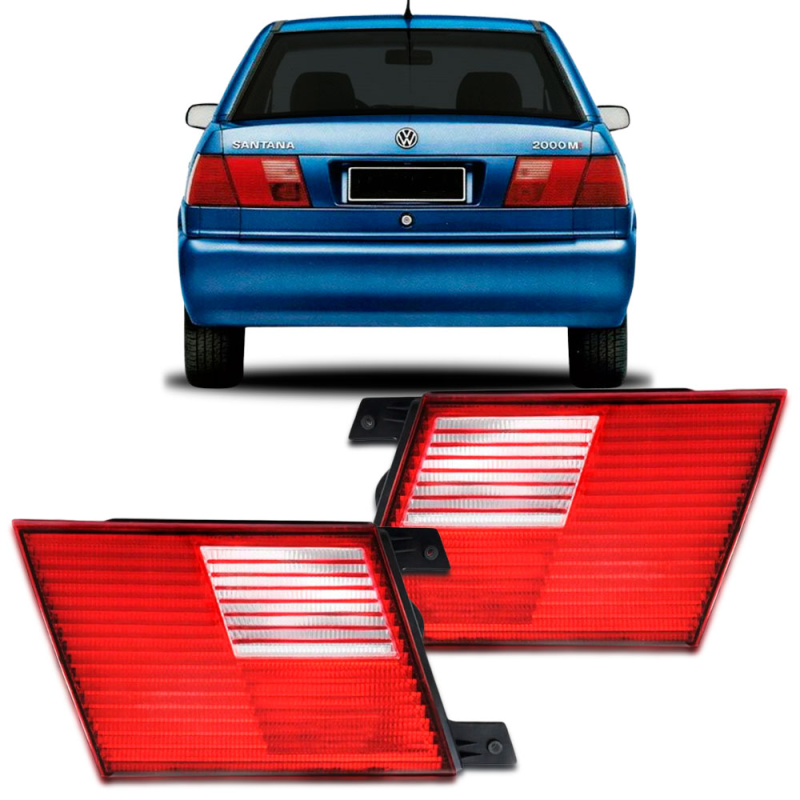 Lanterna Traseira Santana 1998 A 2006 Lado Direito Rubi Tampa Plastico