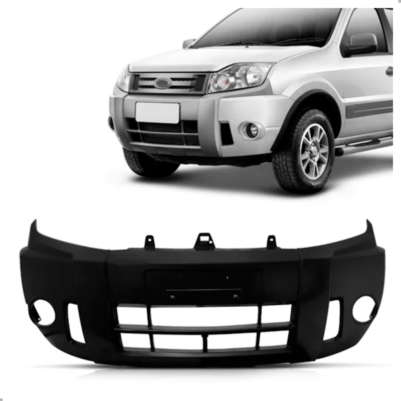 Parachoque Dianteiro Ecosport 2008 A 2012 Para Pintura Com Furo Para Auxiliar (r18196)