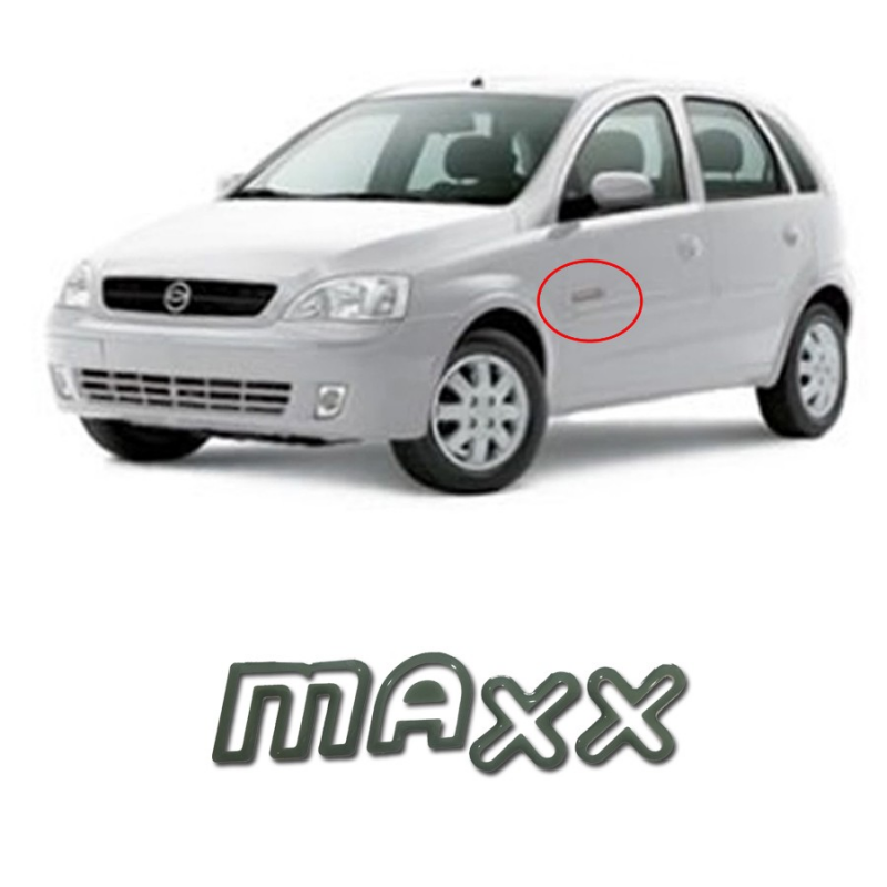 Emblema Maxx Da Lateral Da Porta Corsa 2003 A 2007 Grafite