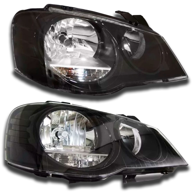 (r23910)farol Golf 2007 A 2013 Lado Direito Mascara Negra