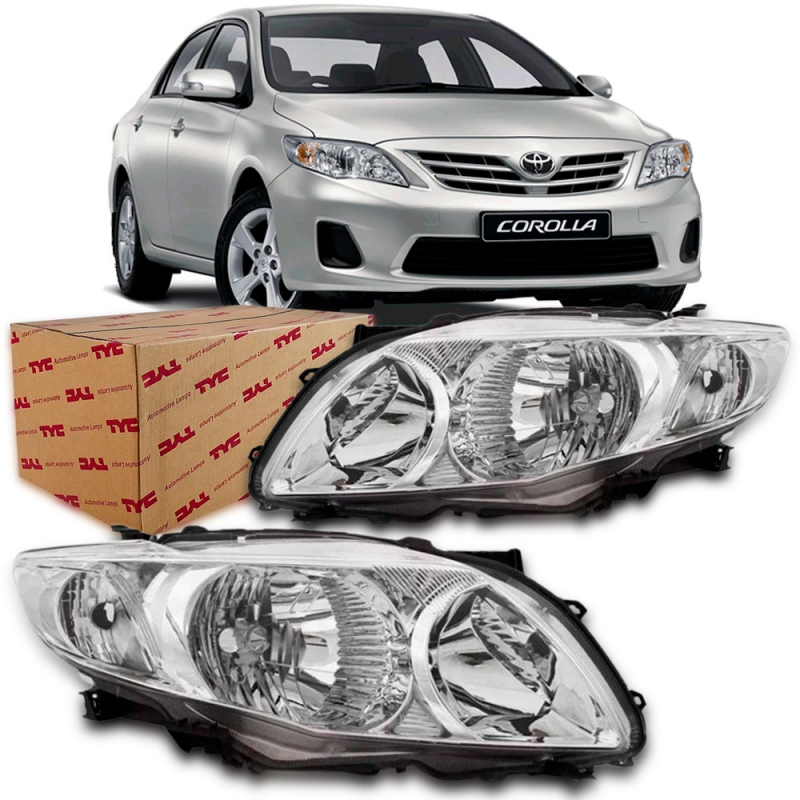 Farol Corolla 2009 A 2011 Lado Direito Cromado (r15046)(c29159)