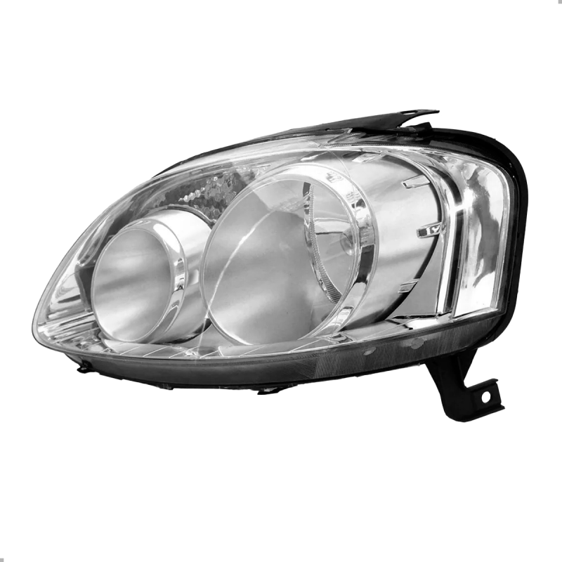 Farol Original Fox Crossfox Spacefox 2003 A 2009 Lado Esquerdo Foco Duplo Cromado