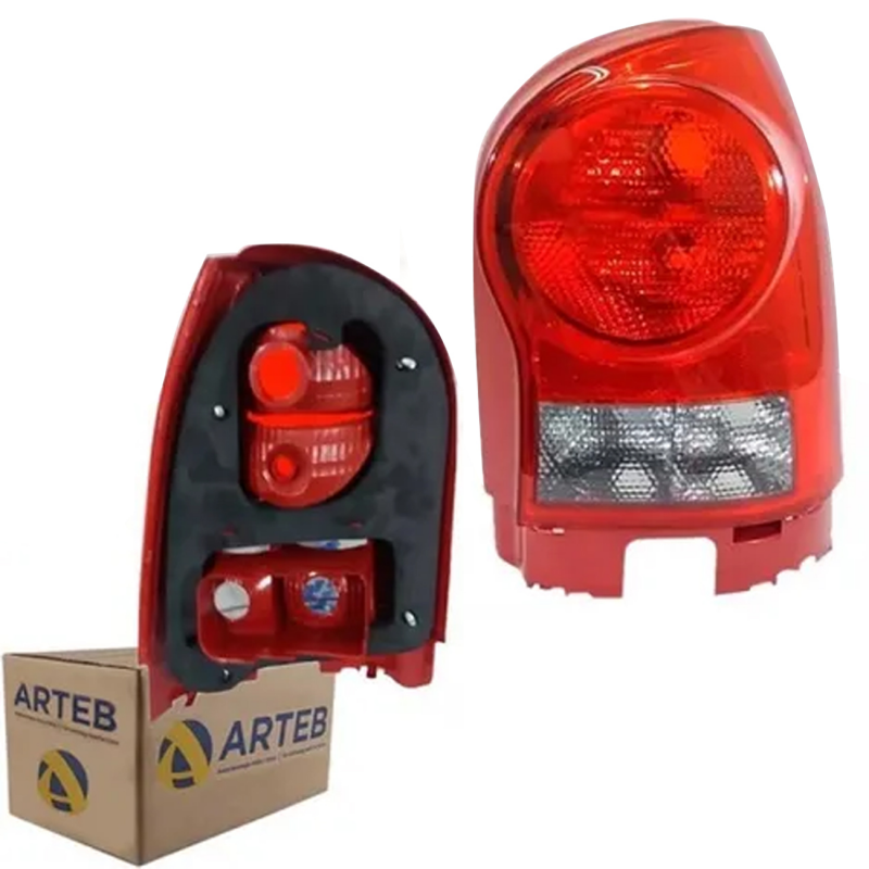 0460348 Lanterna Traseira Original Gol G4 2006 A 2014 Lado Direito Borda Vermelha Re Fume