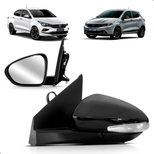 Retrovisor Original Argo Cronos 2017 A 2022 Lado Esquerdo Regulador Eletrico Com Pisca