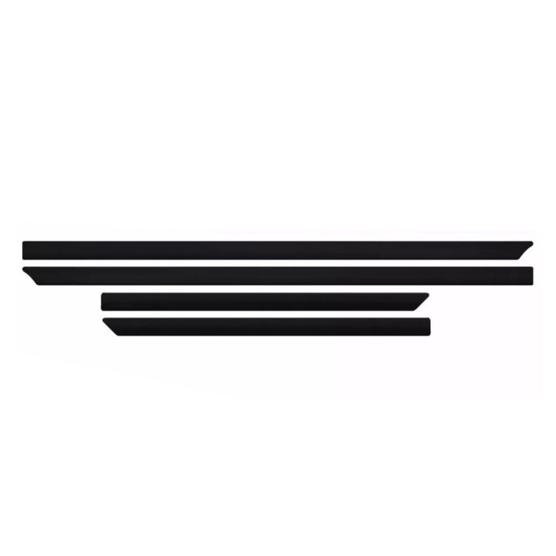 Friso Da Porta E Lateral Traseira Fiesta Hatch/sedan 2003 A 2013 Preto Texturizado