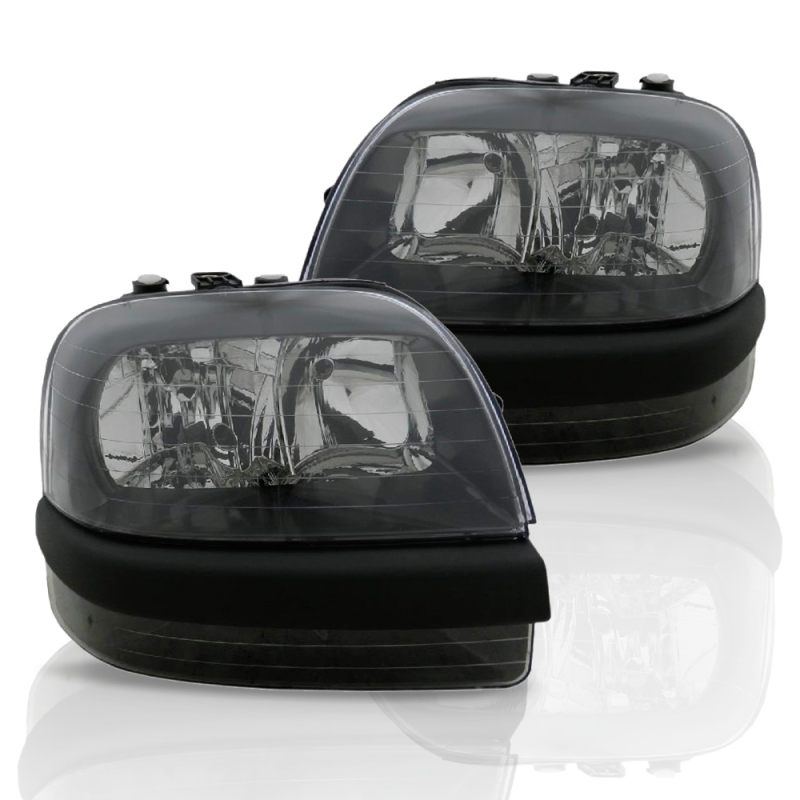 Farol Doblo 2003 A 2008 Lado Direito Masc Negra Com Auxiliar