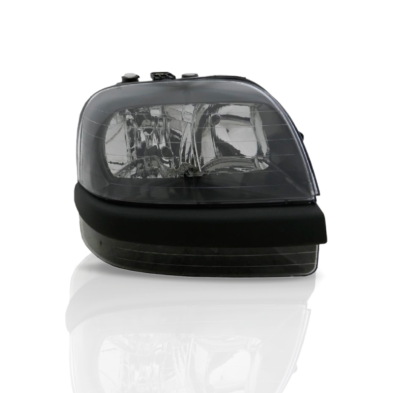 Farol Doblo 2003 A 2008 Lado Direito Masc Negra Com Auxiliar