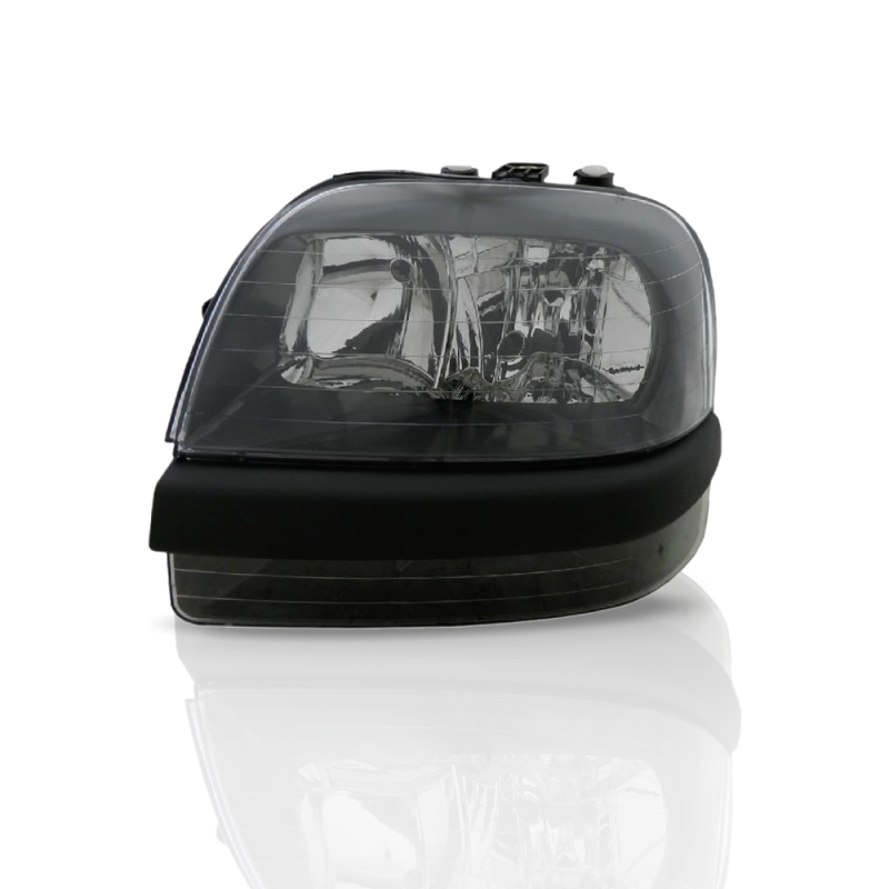 Farol Doblo 2003 A 2008 Lado Direito Masc Negra Com Auxiliar