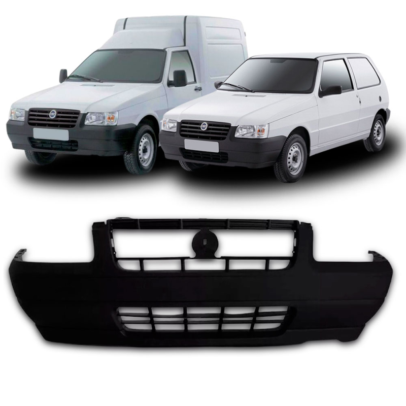 Parachoque Dianteiro Uno Fiorino 2004 A 2012 Preto Texturizado