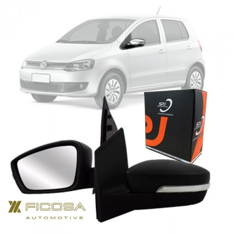 Retrovisor Original Fox Spacefox Crossfox 2010 A 2014 Lado Direito Regulador Eletrico Com Pisca