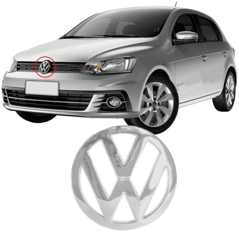 Emblema Vw Da Grade Gol Saveiro Voyage G6 G7 G8 2013 A 2022 (2741242) (r29133)