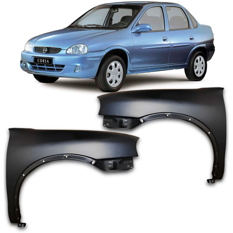 Paralama Corsa Hatch Sedan Wagon Pickup Classic 1996 A 2010 Lado Esquerdo Para Pintura