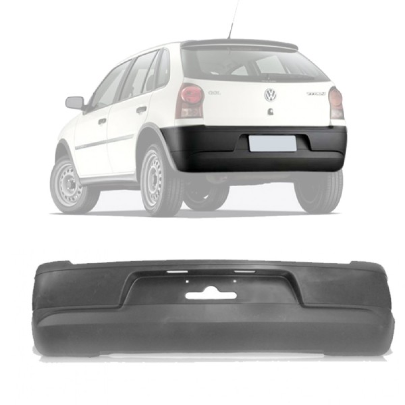 Parachoque Traseiro Gol G4 2006 A 2014 Preto Texturizado