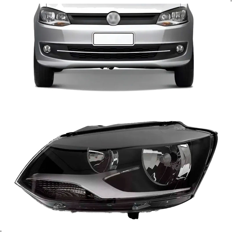 Farol Crossfox Fox Spacefox 2010 A 2014 Lado Esquerdo Foco Duplo (r18427)