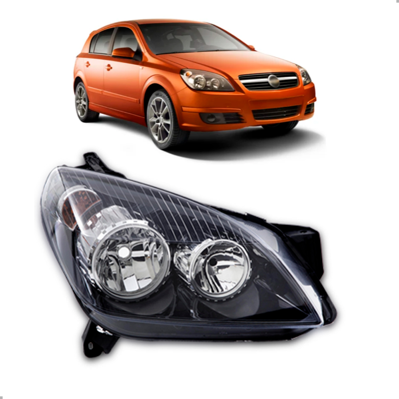 0160700 Farol Original Vectra Gt Gtx 2006 A 2008 Lado Direito Mascara Negra