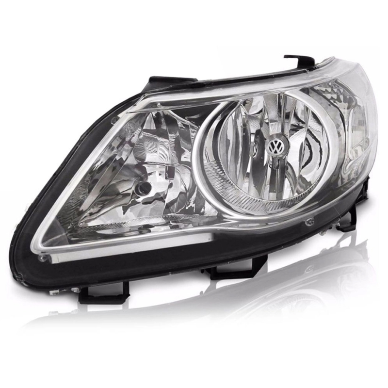 0160713 Farol Original Gol Saveiro Voyage G5 2009 A 2012 Lado Esquerdo Foco Duplo Cromado Cup. Vw