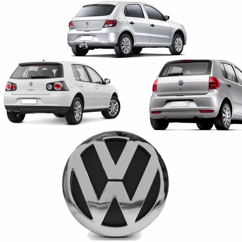 Emblema Volks Da Tampa Do Porta Mala Gol Voyage G5 2009 A 2012 Fox 2011 A 2014 Golf 2009 A 2014