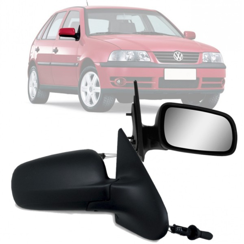 Retrovisor Gol Parati Saveiro G3 2000 A 2005 G4 2006 A 2014 4 Portas Lado Direito Regulador Regulador Manual