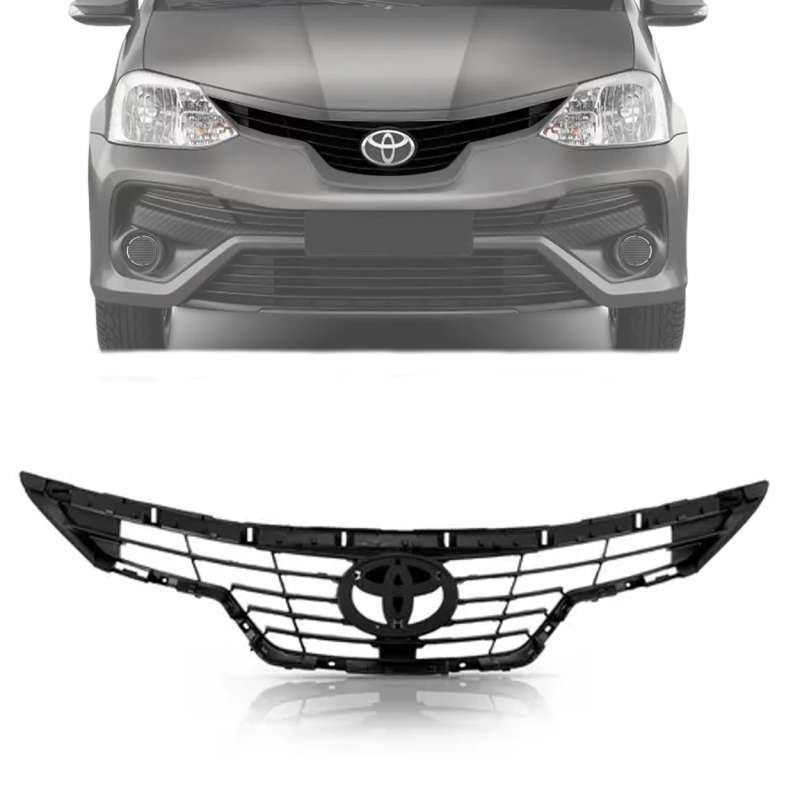 Grade Do Radiador Etios 2017 A 2022 Preta Texturizada (r27288)