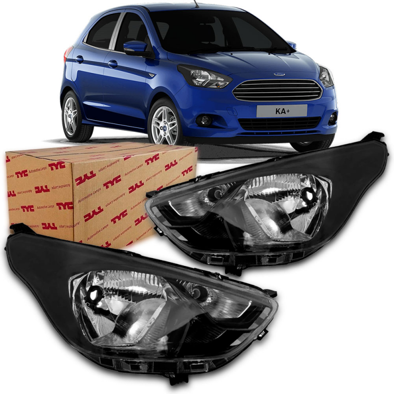 Farol Ka 2019 A 2022 Lado Esquerdo Masc Negra (r29157)