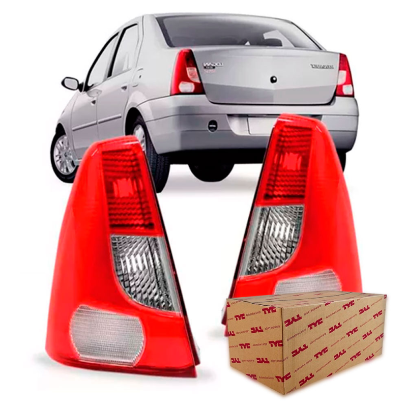 Lanterna Traseira Logan 2007 A 2010 Lado Esquerdo Bicolor Re Cristal (r15091)