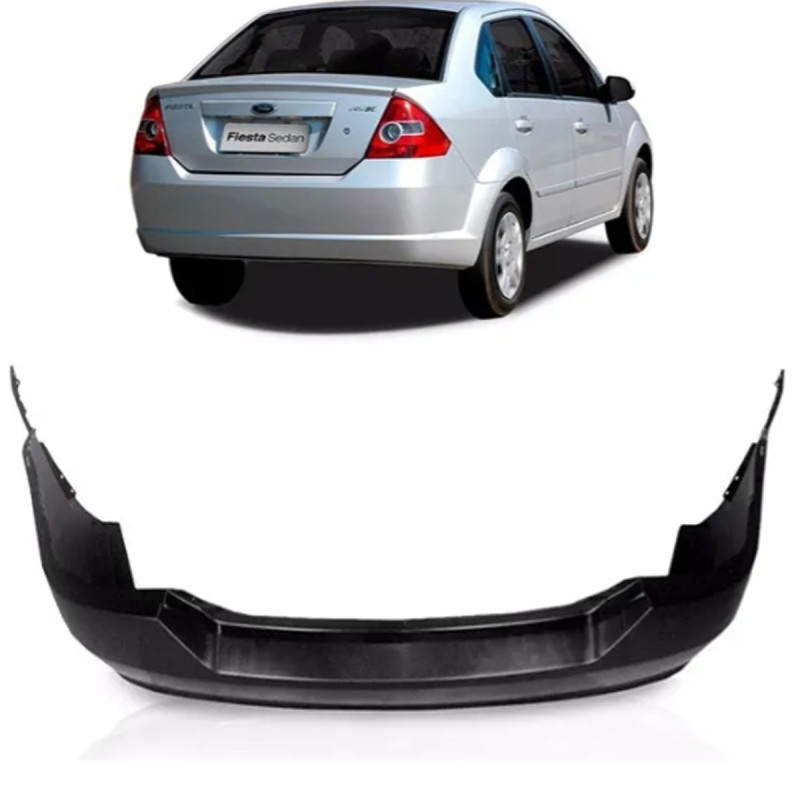 Parachoque Traseiro Fiesta Sedan 2003 A 2010 Para Pintura (r18202)