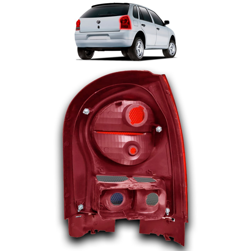 Lanterna Traseira Gol G4 2006 A 2014 Lado Direito Borda Vermelha Re Fume(c44619)