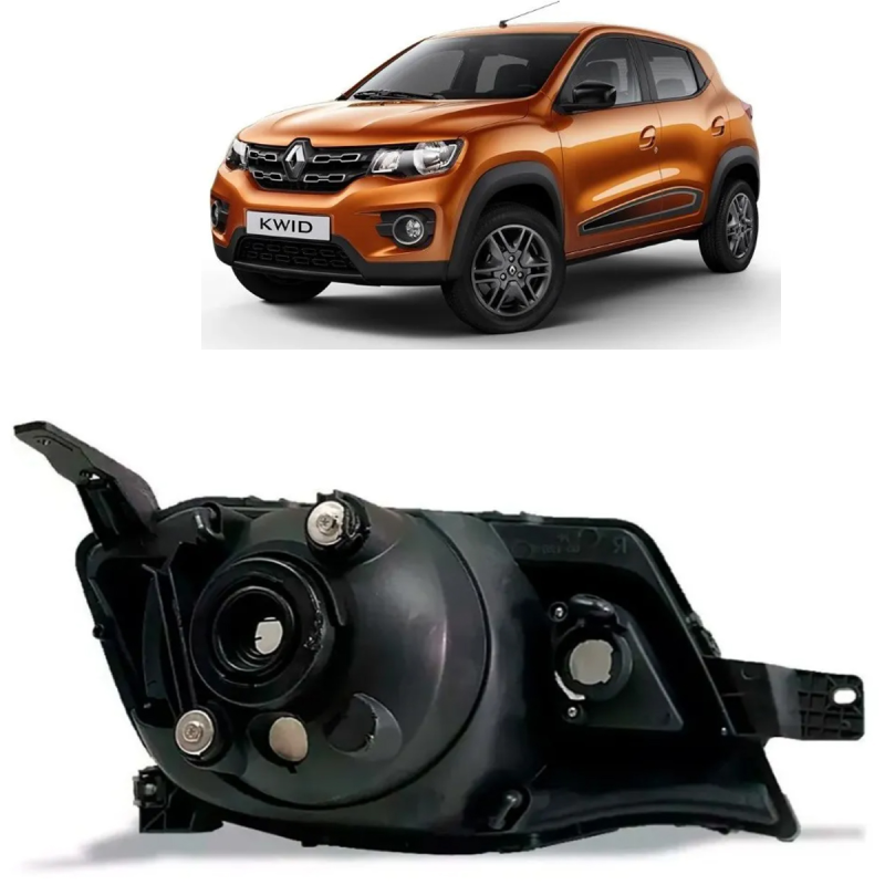 Farol Kwid 2017 A 2021 Lado Esquerdo Friso Preto